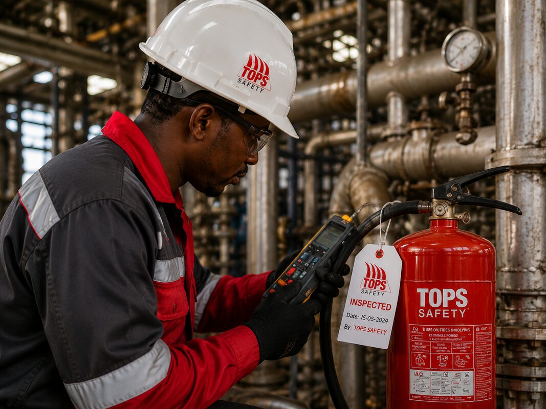 TOPS Safety Control field team on-site at an industrial facility